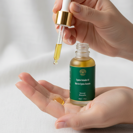 Cyperus Rotundus Oil applied on smooth skin after hair removal - natural anti-regrowth care by Agama Elixir Canada