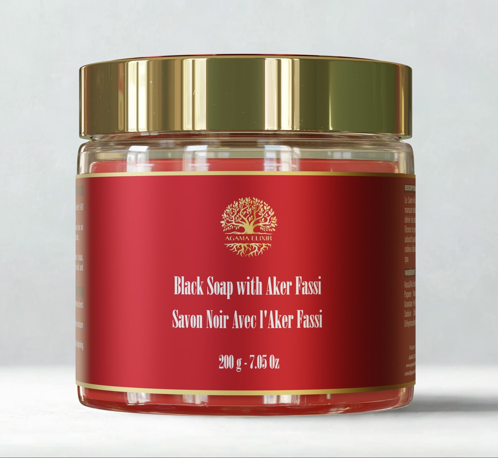 Moroccan Organic black soap with Aker Fassi