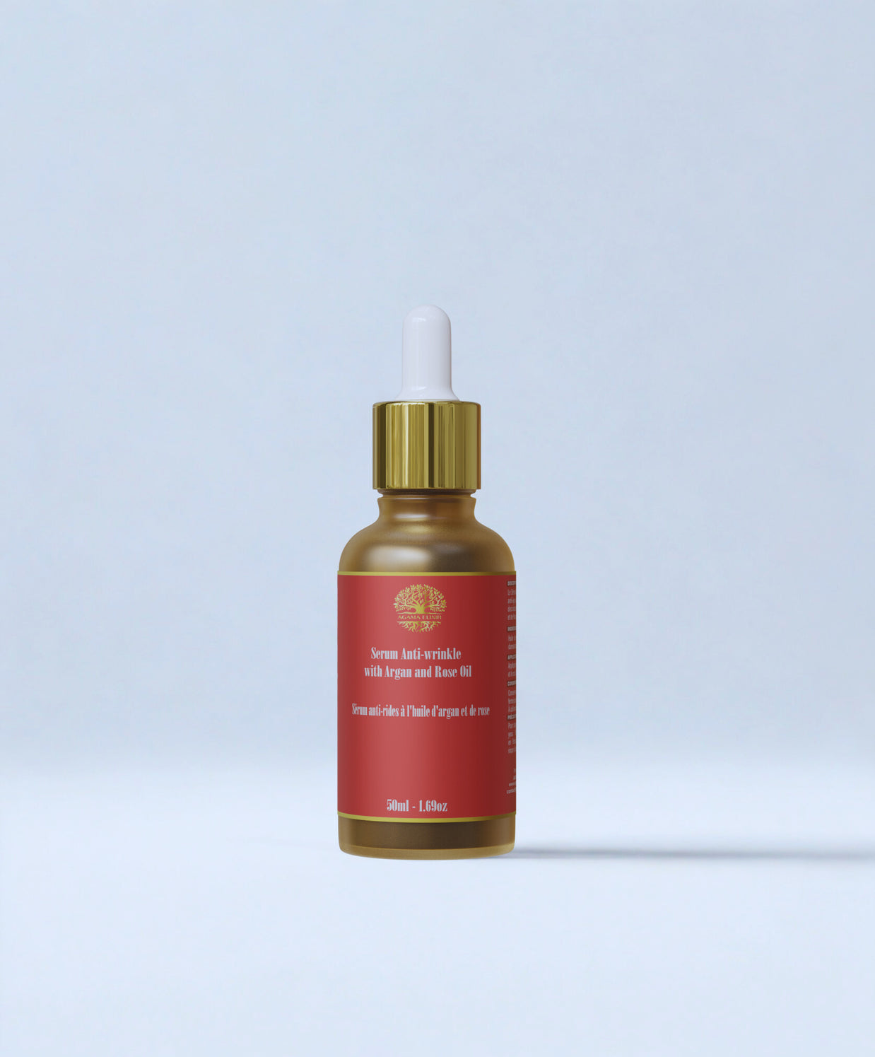 Natural Moroccan anti wrinkle serum with pure moroccan argan oil and rose oil 