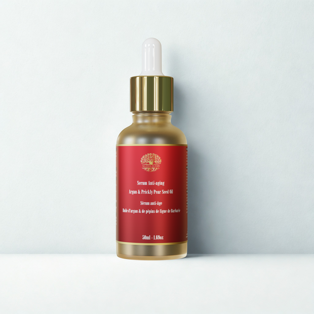 Natural Moroccan anti aging serum with pure Argan oil and pure prickly pear seed Oil